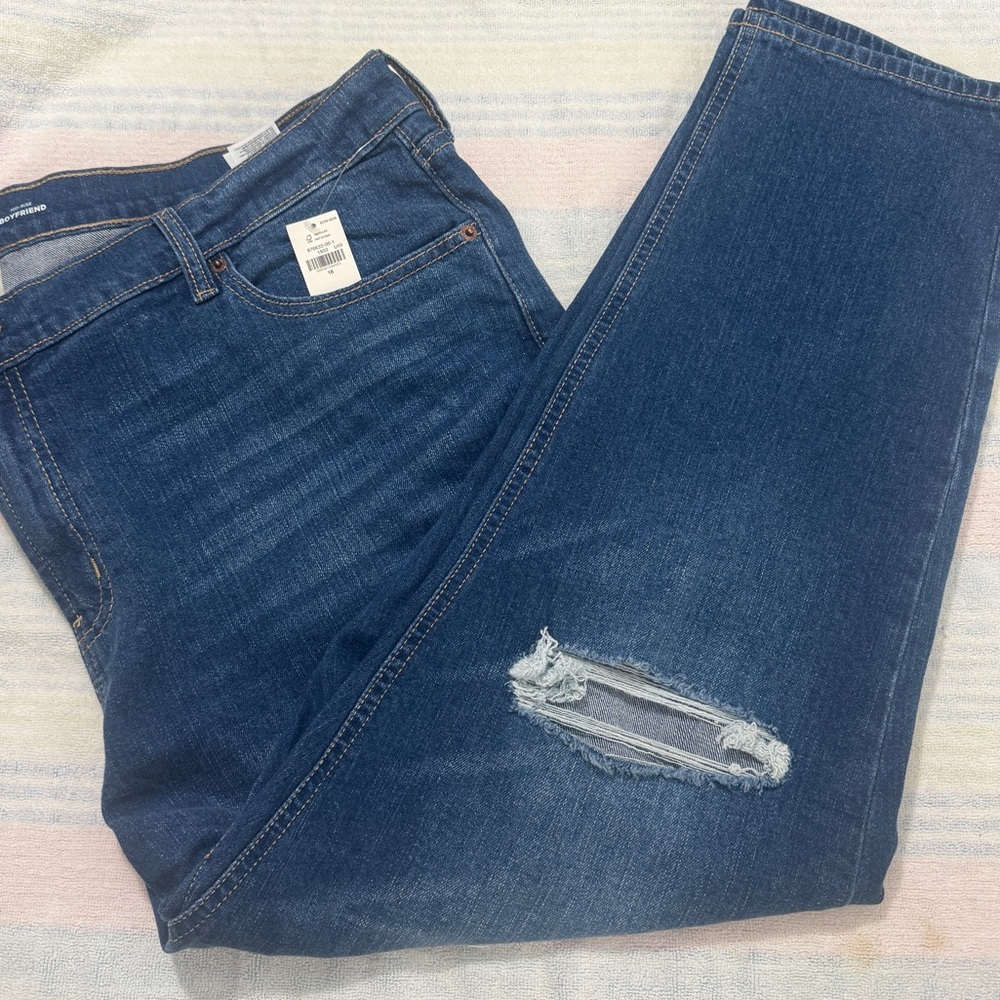 Old Navy Women's Boyfriend Jeans - Dark Blue